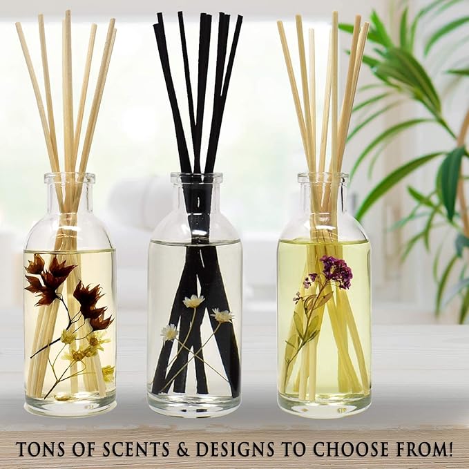 Urban Naturals Vanilla Bean Scented Oil Reed Diffuser Refill | Includes a Free Set of Reed Sticks! Vanilla Cream, Amber & Sweet Tonka Bean, 4 oz.