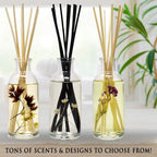 Urban Naturals Moonlit Petals Scented Oil Reed Diffuser Refill | Includes a Free Set of Reed Sticks! Magnolias, Peonies, Daisies, Honeysuckle, Pear & Rosewood | 4 oz