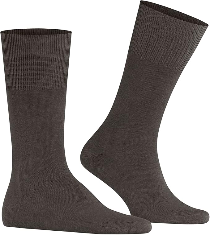 FALKE Men's Airport Dress Socks, Premium Merino Wool Cotton Blend, Sustainable Luxury, Eco-Friendly Business Casual, 1 Pair