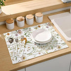 Drawer and Shelf Liner for Kitchen Cabinets Non Adhesive Drawer Liners Floral Cabinet Liner Strong Grip Non Slip Shelf Liners Waterproof Kitchen Shelves Cupboard Liner Easy to Clean 23.6IN x 10FT