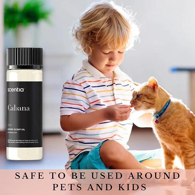 Hotel Diffuser Oil Inspired by 5-Star Hotel Scent - 20 mL 0.67 fl oz - Fragrance Oil Blend Botanical Jasmine, Bergamot & Fresh Marine Notes for Aromatherapy Diffusers - Cabana