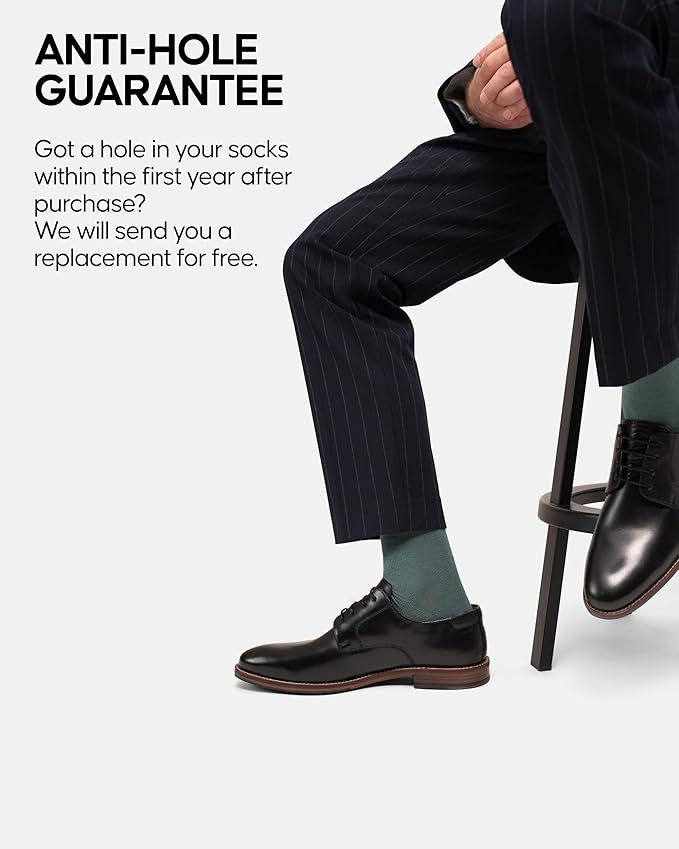 DANISH ENDURANCE Viscose Dress Socks, Premium, Soft, Breathable, Dress Socks for Men & Women, Unisex, 6-Pack