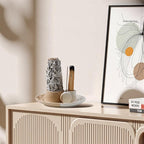 4 in 1 Incense Holder, Ceramic Incense Stick and Palo Santo Holder,Sage Holder for Burning- 5.5" Ceramic Ash Catcher Tray for Meditation and Yoga Room (Sand)