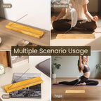 Koville Travertine Incense Holder, Incense Holder for Sticks, Long Incense Sticks Holder Ash Catcher for Meditation Yoga SPA, Natural Stone Incense Burner, Home Table Decor(Yellow)