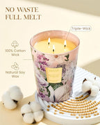 M&SENSE Moonlight Tuberose Large Candles for Home Scented, Natural Soy Long Lasting Slow Burning Candle 35oz 150 Hours Burn, Organic Relaxing Aromatherapy Candle Appreciation Gift for Women