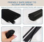 HOSSIAN 50pcs Reed Diffuser Sticks - Wood Rattan-Reed Sticks -Essential Oil Aroma Diffuser Sticks- Spa-Aromatherapy(Black7.87/20cm)
