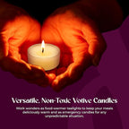 Lerner Tealight Candles in Clear Cups, 200 Count| 6 Hours Long-Burning White Tea Light Candles| Non-Toxic, Smokeless & Soot-Free Tea Light Warmer Candles | Unscented Party, Décor, Shabbat Tea Candles