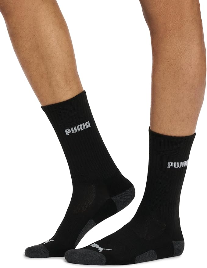 PUMA mens 6 Pack Crew Socks