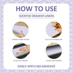 SCENTORINI 15 Sheets Drawer Liners for Dresser Lavender Scented Drawer Liners Drawer Paper Liner 14.3x19.5 Inch Sheets Scented Paper Sheets for Closet Drawers (Lavender)