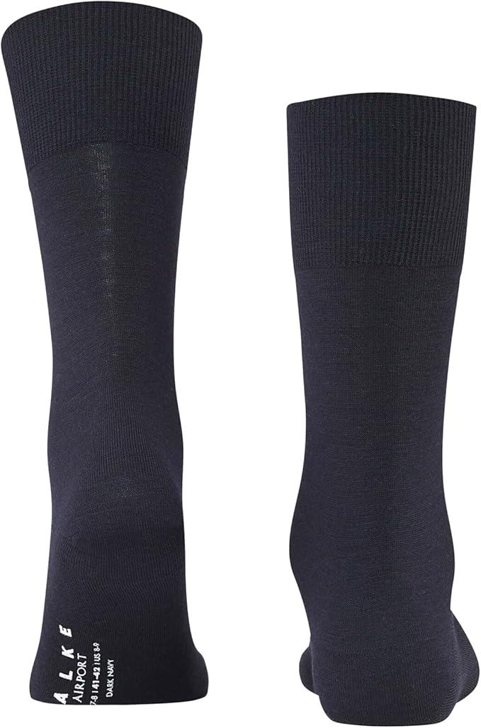FALKE Men's Airport Dress Socks, Premium Merino Wool Cotton Blend, Sustainable Luxury, Eco-Friendly Business Casual, 1 Pair