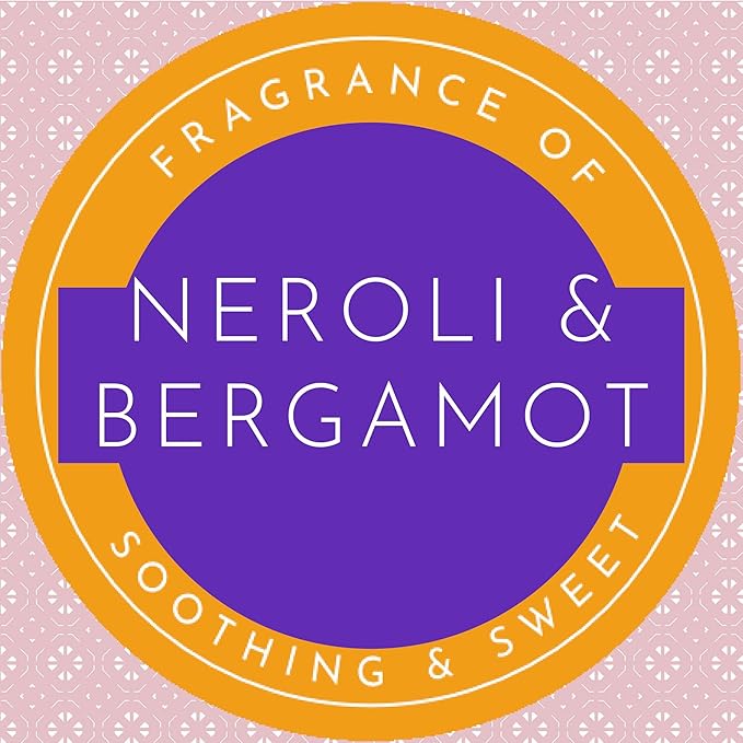 Fragrant Scented Drawer Liners in a Geometric Print (Folded) | Natural | Pack of 5 Sheets | Contains Essential Oils | Made in The UK (Helebore Pink | Neroli & Bergamot, Folded)