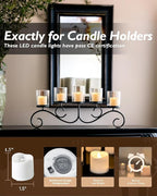Homemory 24Pack Timer Flameless LED Votive Candles, Long Lasting Battery Operated Tea Light with Timers, 6 Hours On and 18 Hours Off Cycle Automatically for Wedding, Table Decorations (Warm White)