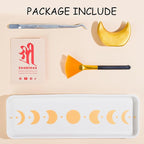 ZenBless Incense Holder Multifunction Incense Burner for Burning Palo Santo,Sage Smudge, Incense Sticks,Handcrafted Ceramic Moon Phase Insence-Stick Holder, Ideal for Spiritual Meditation Yoga Gift