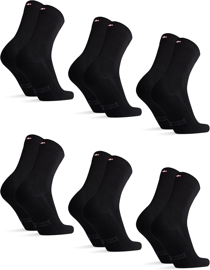 DANISH ENDURANCE Viscose Dress Socks, Premium, Soft, Breathable, Dress Socks for Men & Women, Unisex, 6-Pack