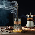 Incense Holder for Sticks with Glass Ash Catcher - Zen Mountain Design, Solid Wood Base & Gold Clip for 1-5mm Sticks, Meditation Yoga Decor (10.8 Inch)