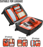 Veken 8 Set Packing Cubes for Travel Essentials, Suitcase Organizer Bags in 4 Sizes, Carry-On Luggage Accessories with Large Laundry & Hanging Toiletry Bag, Must-Have for Airplane, Road Trip & Camping