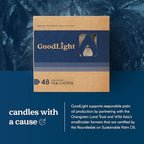 GoodLight Unscented Vegan and Paraffin-Free Tea Light Candles (48 Candles)