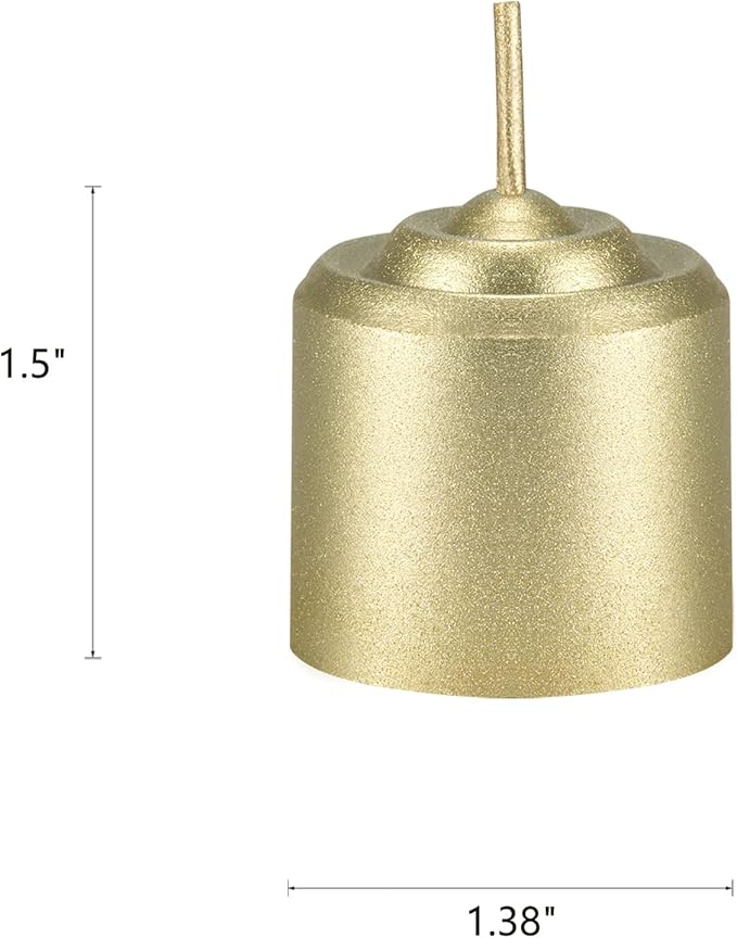 Mega Candles 12 pcs Unscented Gold Votive Candles, Hand Poured Wax Candle 10 Hours 1.38 Inch x 1.5 Inch, Home Décor, Wedding Receptions, Centerpieces, Occasions, Events, Festivities, Meditations