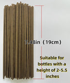 100 Brown Reed Fiber Diffuser Sticks,Diameter 3.5mm, Length 190mm (7.48 inches), Suitable for Various Essential Oils and Perfume, Lasting, Stable and Diffusing Fragrance