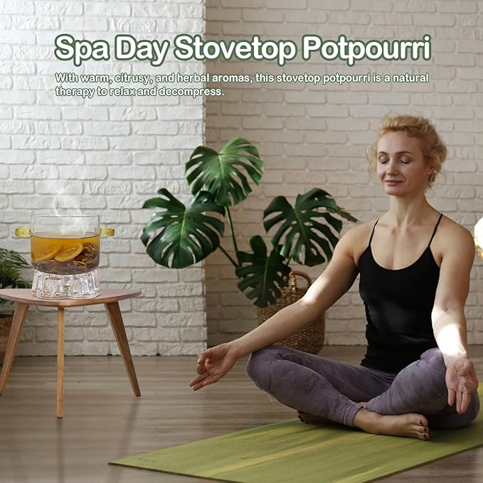 Potpourri Simmering, Spa Day Stovetop Potpourri with Cinnamon, Lemongrass, Orange, Lemon, Rosemary and Sage, Simmer Pot Ingredients for Home Fragrance, Housewarming, Hostess Gift
