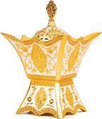 Bakhoor Incense Burner, Charcoal Incense Burner - for Yoga, Spa Aromatherapy, Office & Home Decor, Trophy Shape (Gold)