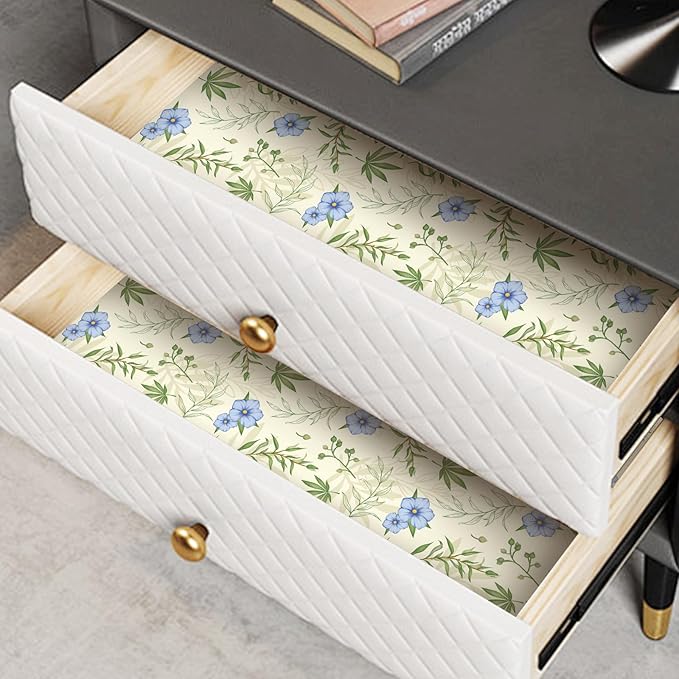 SCENTORINI Fresh Linen Drawer Liners Shelf Liners, 14.3 x 19.6 Inch 6 Sheets, Scented Drawer Liners for Dresser Bedroom Home Shelf Closet