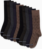 Nautica Mens Dress Socks - 10 Pack Breathable Stretch Crew-Length Work Socks for Men for Business Formal Wear (Sizes: 6-12.5)