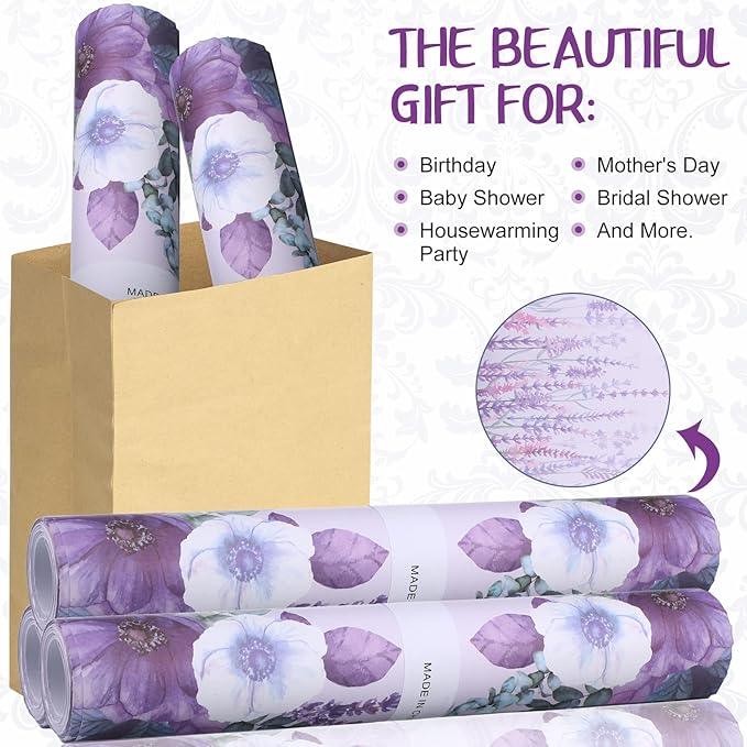 Fainne 12 Sheets Drawer Liners for Dresser Scented Drawer Paper Liner Non-Adhesive Fragrant Liners 15.7 x 22.8 in for Dresser Closet Shelves Kitchen Cabinet Shelf Bedroom(Fresh Lavender)