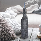 Sermo Glass Smoking Bottle Incense Holder Burner (Dragon - Silver) 3D Embossed Pattern