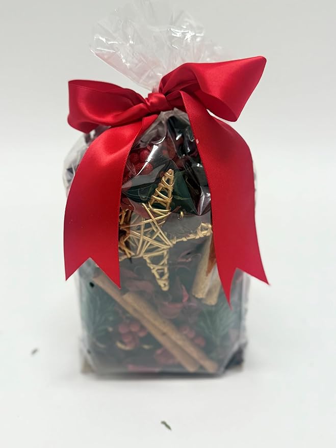Fragrance Potpourri Bag Home Décor | Floral Petals Vase & Bowl Filler Decoration (Holiday Red)