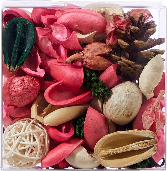 Potpourri Bowl Fillers - Rose Scented Vase Fillers Fragrance | Pink Home Decor | Fragrance for Bathroom Living Room Bedroom | Air Freshener, Gifts (Pinecone)