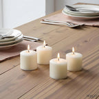 Hosley Set of 144 Unscented White Votive Candles – Bulk Pack, Clean-Burning, Long-Lasting 10-12 Hour Burn Time – Ideal for Weddings, Home Décor, Spa, and Events