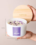 AOOVOO Lavender Scented Candles for Women - 20oz 3 Wick Soy Candles for Home Scented, Aromatherapy Candle with Crystals Inside, Birthday Gifts Mothers Day Candle for Women Mom