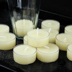Ivory Natural Beeswax Tealight Candles,4 Hour Extended Burn Time,Dripless & Smokeless Beeswax Candles (16 Packs)