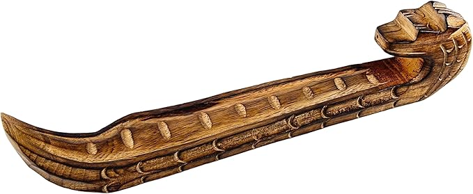 S.B Arts Dragon Incense Holder, Wooden Incense Ash Catcher, Incense Burner, Incense Stick Holder Backflow, Home Decor Accessories, Yoga Meditation Incense Stand - 12 X 2.0 X 2.5