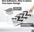 Drawer and Shelf Liner, Non-Slip Kitchen Cabinet Liners Non-Adhesive Thick Strong Grip Waterproof Washable Mats Protect Dresser Shelves Cupboard Bathroom Cabinets, Chevron, 18 in X 20 FT