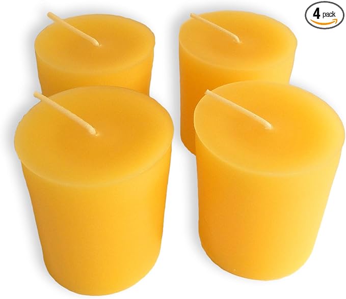 100% Pure Beeswax 15-Hour Votives Candles Organic Hand Made (4)