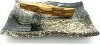 TOBOHU Rectangle Ceramic Palo Santo Holder, palo Santo Holder Burner, Ceramic Holder for Palo Santo Sticks, Palo Santo Wood Incense Stick Holder, Palo Santo Burning Bowl
