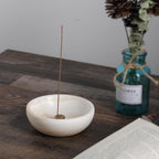 Koville Turkish Natural Marble Incense Holder, Incense Holders for Sticks, Sturdy Incense Burner Ash Catcher, Ideal for Meditation, Relaxing, Easy to Clean