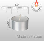 HomeLights Unscented White Tealight Candles -100 Pack, 6 to 7 Hour Burn Time Smokeless, Mini Votive Paraffin Candles with Cotton Wicks for Shabbat, Weddings, Christmas, Home Decor