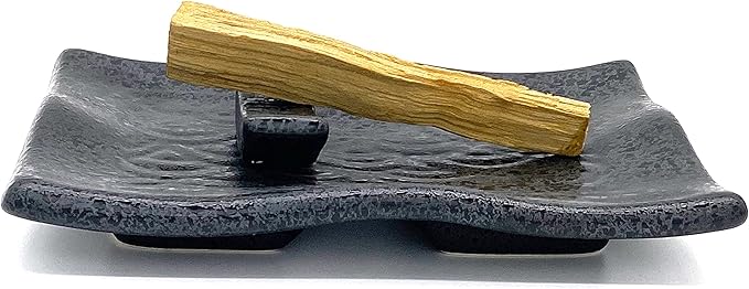 TOBOHU Black Rectangle Ceramic Palo Santo Stick Holder, Palo Santo Burner