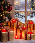 BEICHI Flameless Candles, 24-Pack LED Tea Lights Candles Battery Operated, Electric Fake Tealights, Votive Candles Bulk for Halloween, Christmas, Wedding- Red Light