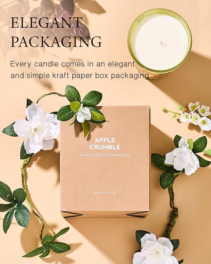 M&SENSE Ocean Escape Scented Natural Soy Wax Candle, 14.1oz 60 Hours Long Lasting Slow Burning Candles for Home Decor, Aromatherapy Candle for Stress Relief