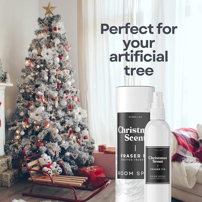 Fraser Fir Tree Scent Room Spray – Long-Lasting Natural Air Freshener | Linen & Fabric Spray for Home | Traditional Fresh Pine Scent | Eco-Friendly | Fresh-Cut Tree | 8oz by Nimbu Lab