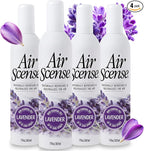 Air Scense Air Freshener Deodorizer Room Spray for Bathroom & Home, Essential Oils, Natural Lavender - 7 fl oz (4-Pack)