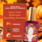 Toilet Spray, Pumpkin Scent, Travel Essentials, 4 Fl.Oz, Up to 200 Uses, Bathroom Odor Eliminator - Pumpkin, Smoked Vanilla & Cinnamon