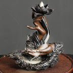 Comeon Backflow Incense Burner Handmade Resin Waterfall Incense Holder Ruyi Zen Hand Incense Waterfall Burner Home Decor + 20 Backflow Incense Cones 30 Incense Sticks 1 Tweezer 1 Mat