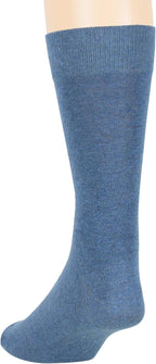 7BigStars Mens Dress Socks – 6 Pairs Crew, Soft Stay Up, Cotton Comfort for Business, Office, Big and Tall, Breathable