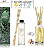 Urban Naturals Reed Diffuser Oil Refill, Baby Powder Bliss Diffuser Oils with Rose, Geranium, Cedar, 4 oz + Free Reed Sticks, Made in The USA