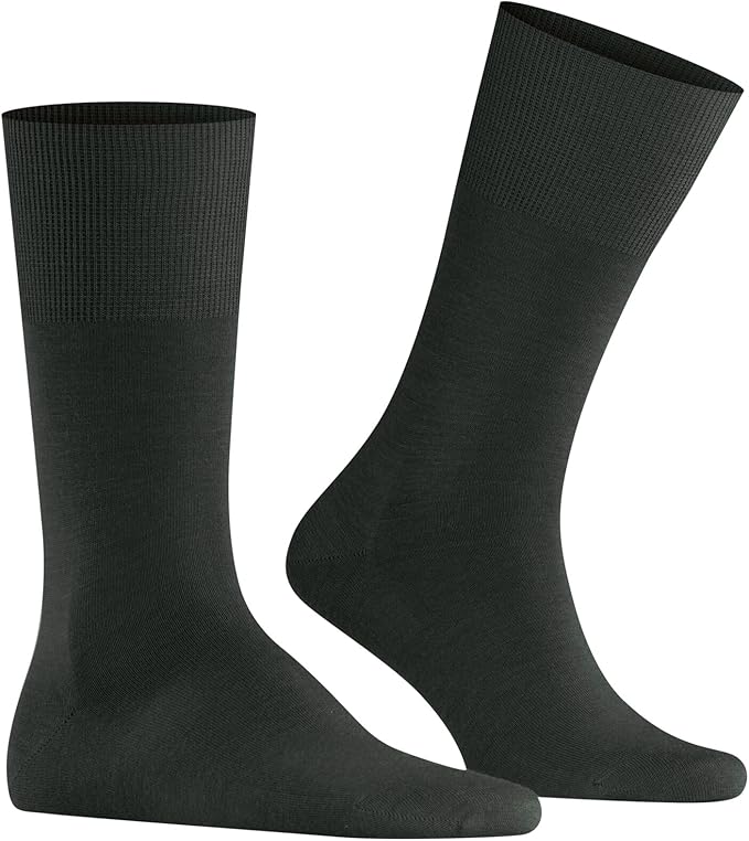 FALKE Men's Airport Dress Socks, Premium Merino Wool Cotton Blend, Sustainable Luxury, Eco-Friendly Business Casual, 1 Pair